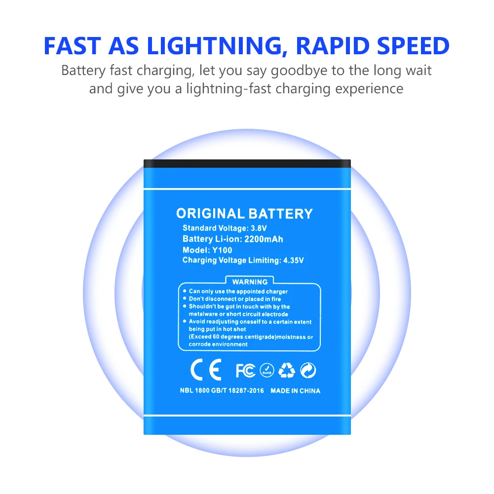 3,8 в 2200 мАч литиевая батарея перезаряжаемая литиевая батарея замена сотового телефона Для DOOGEE Y100 Y100 Pro Valencia2