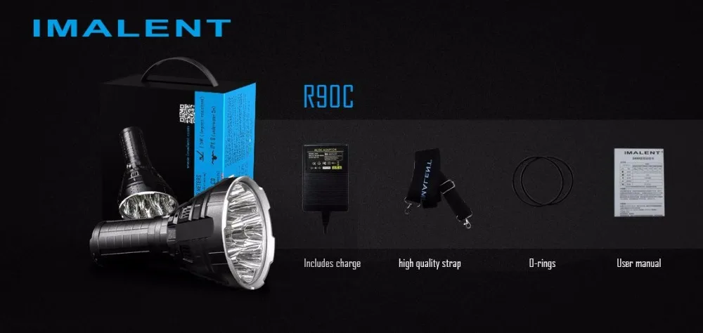 IMALENT R90C 9* CREE XHP35 HI светодиодный фонарик 20000 люмен 1679 метров фонарь(PK DX80