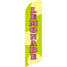 Пользовательские Lemonade флаг в виде пера для улицы 110 г вязаный реечный флаг из полиэстера односторонний
