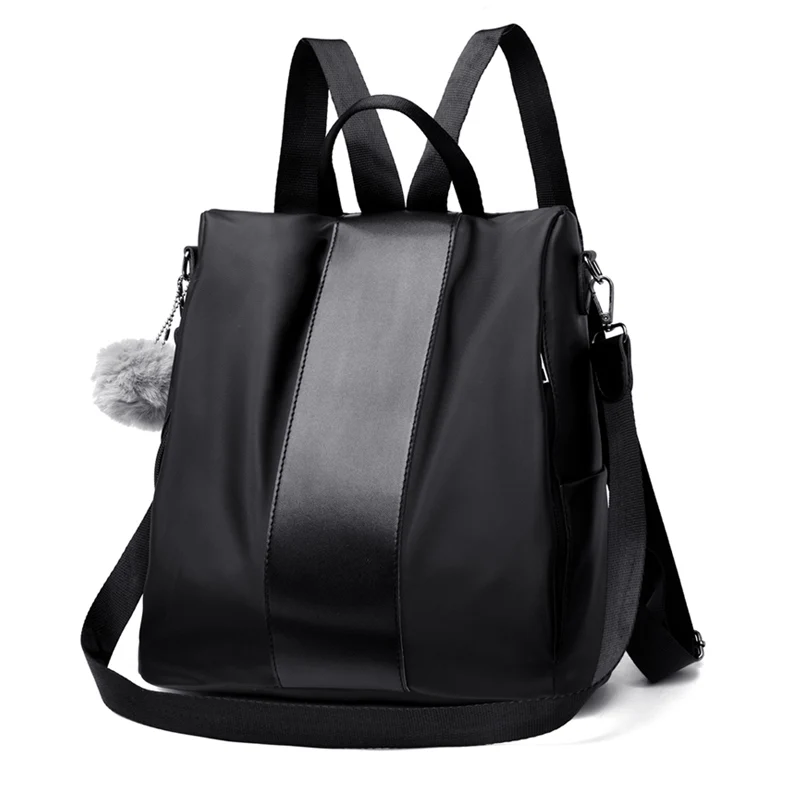 Женский рюкзак с защитой от краж, кошелек, повседневный женский рюкзак, женский рюкзак, высокое качество, женские сумки через плечо, mochila feminina - Цвет: Oxford-v1-black