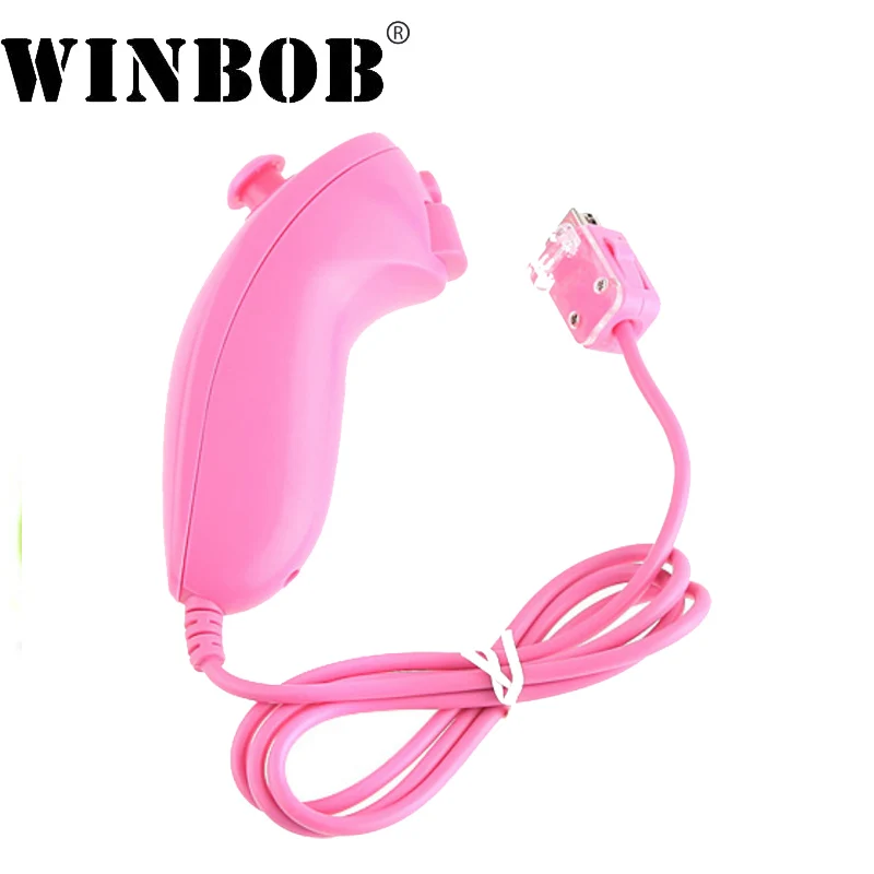 WINBOB Pink color NUNCHUCK CONTROLLER REMOTE FOR NINTENDO Wii black nunchunk remote controller | Электроника