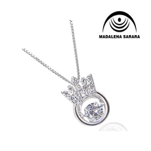 MADALENA SARARA модная цепочка из стерлингового серебра 925 пробы ожерелье для девочек с кубическим цирконием AAA инкрустированная винтажная Корона Стиль