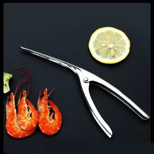 Stainless Steel Shrimp Peeler Prawn Shrimp Deveiner Fishing Knife Lobster Shell Remover Peel Device Kitchen Seafood Tools U3 2