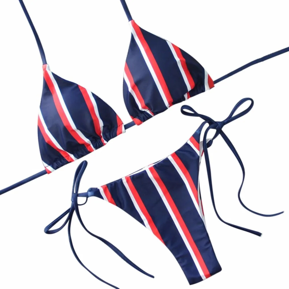 Buy New Arrival Striped Sexy Swimsuit Bikini Set Comfortable Swimwear Push Up