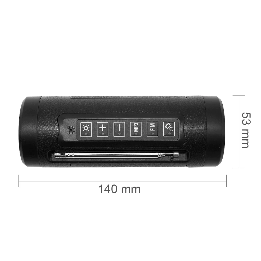 Mini Wireless Bluetooth Speaker Portable Hifi Stereo BT Speaker Subwoofer Speaker With Antenna Boombox FM Flashlight Mp3