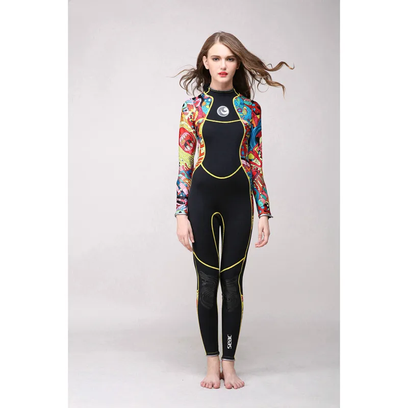 Hisea 3 мм неопрен гидрокостюм с длинным рукавом Для женщин рыболовли ловильный крючок для подводной охоты водолазный костюм кайт серфинг полный купальник