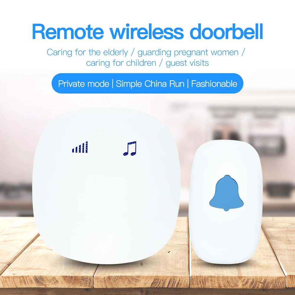 GEEAIR 35 Songs Optional LED Sensor Touch Button Home Wireless Doorbell 200m Range Smart Door
