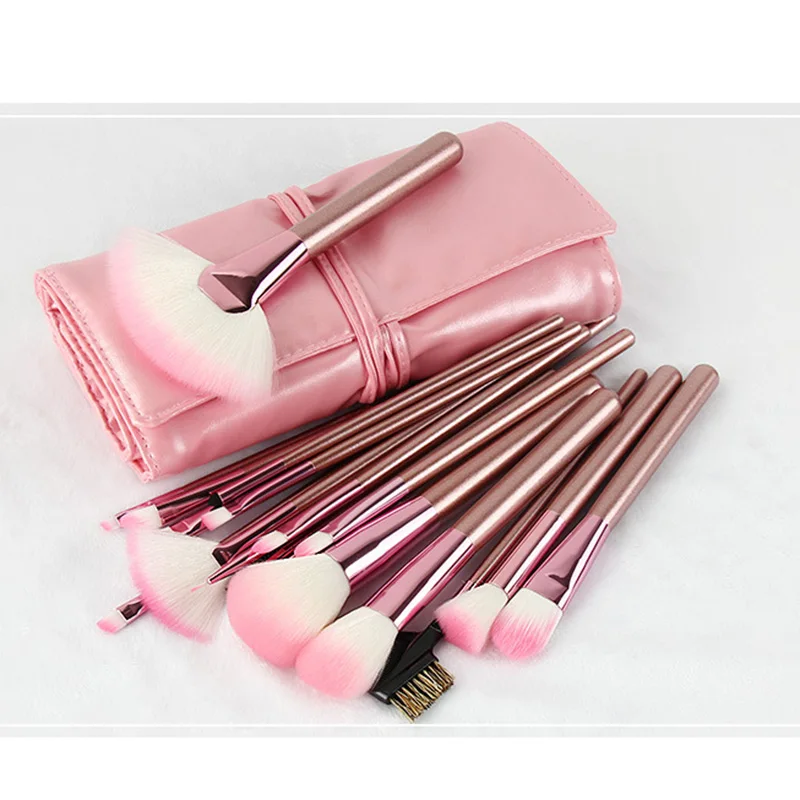 

New 22pcs Pink Bling Bling Unicorn Brushes Set Foundation Blending Power With PU Bag Makeup Brushes Set Cosmetic Tools
