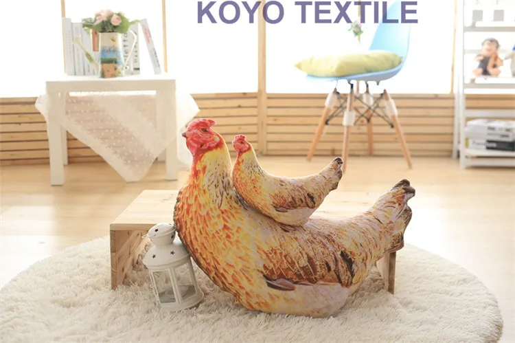 حار بيع جديد الإبداعية 3d مطبوعة الحيوانية الدجاجة الدجاجة الشكل مكتب العودة وسادة وسادة أريكة رمي صديق هدية