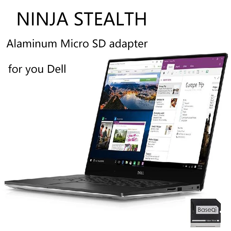 BaseQi алюминиевый Ниндзя Стелс привод мини-накопитель TF карта адаптер для Dell XPS 1" и XPS 15"