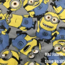 Плотная теплая флисовая ткань с миньонами для шитья, лоскутное одеяло для маленьких мальчиков, рубашка, пижама одежда 50*150 см
