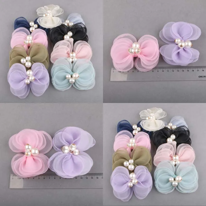 

2019 pet hair clip big pearl bow hair clip Teddy Bison Yorkshire Maltese dog hair clip hair accessories