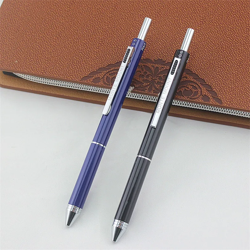Free Shipping Full metal multi function pen automatic pencil color ball