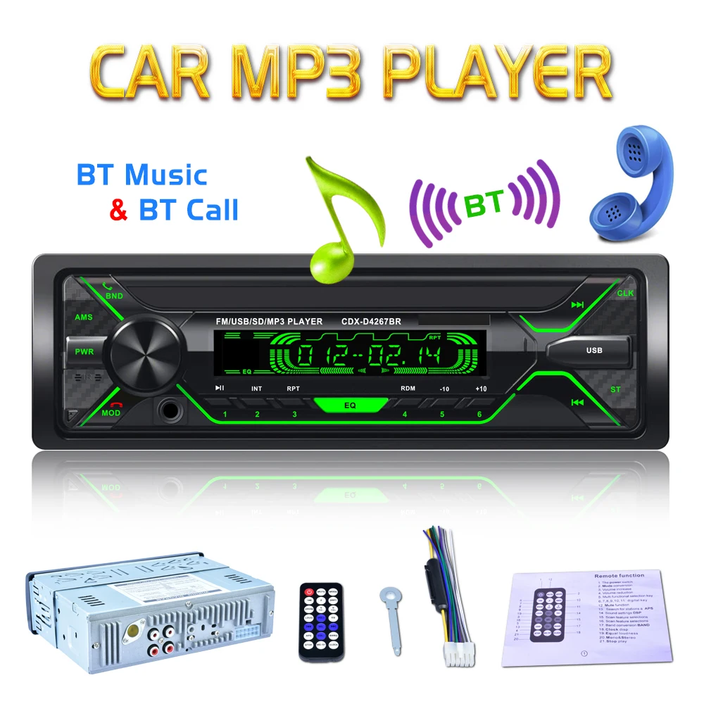 2018 NEW 12V 1 Din Bluetooth font b Car b font font b Radio b font