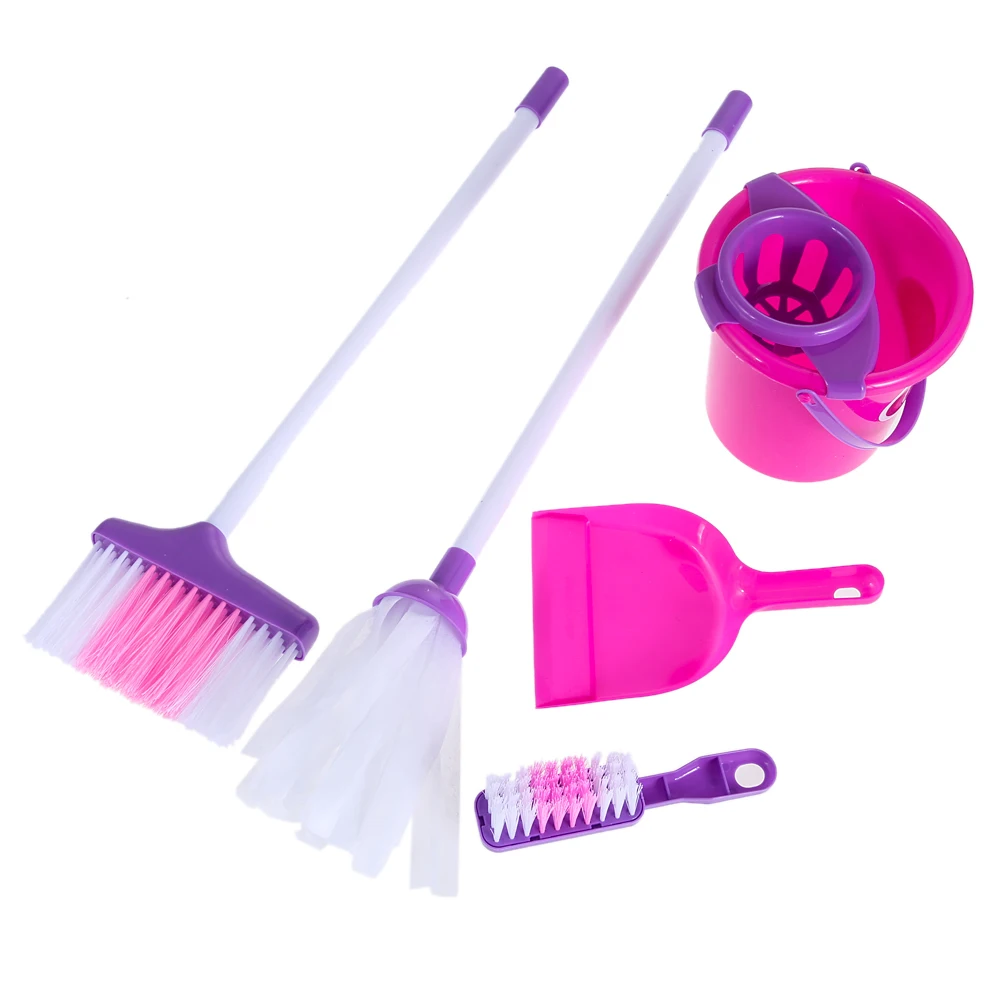 New Toy for Girl Children Cleaning Set Kids Girls Housekeeper Pink