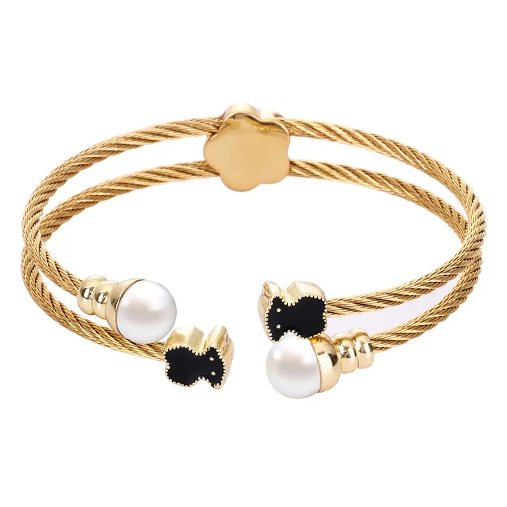 

A45 Stainless steel bracelet Female Bangle Temperament Jewelry Ladies Gift Antique Design Women Bangle Elegant Charms
