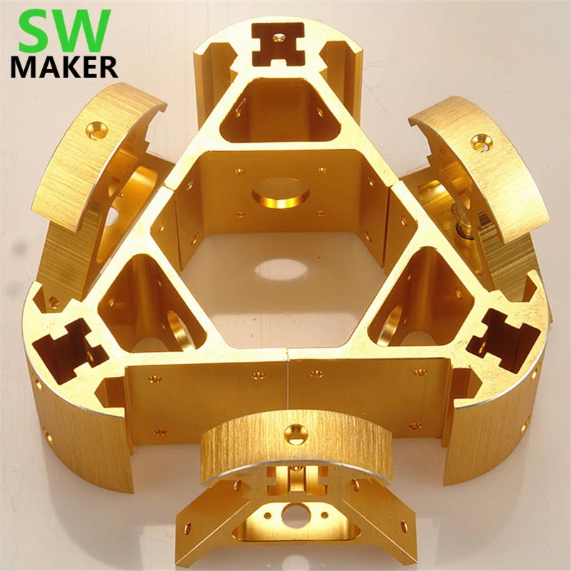 SWMAKER, цветной металлический 3D принтер Kossel,, алюминиевый сплав, delta, угловой набор Kossel, угловой набор, синий, оранжевый, красный, золотой