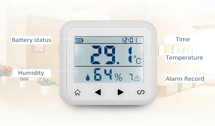 Беспроводной 433 МГц температура дисплея LCD датчики датчик влажности обнаружения для домашней безопасности дома Защита пожарной
