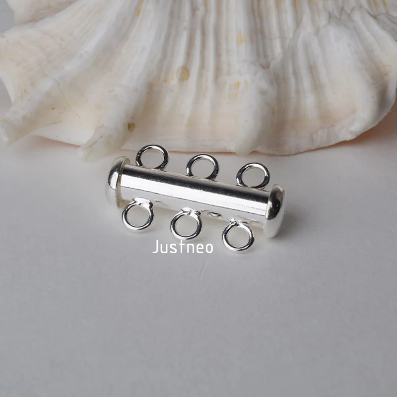 Sterling Silver Clasp 3-Strand Tube Clasp (1)