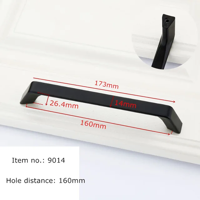 Black Handles for Furniture Cabinet Knobs and Handles Kitchen Handles Drawer Knobs Cabinet Pulls Cupboard Handles Knobs 9014-160