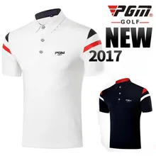 PGM Гольф Мужские поло рубашки мужской с коротким рукавом дышащая быстросохнущая Гольф Футболка Высокое качество летние мужские Гольф спортивная одежда