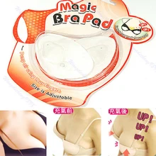 1 пара Моющийся хлопок волшебный Бюстгалтер с надувными чашками Пушап Pads-Y107 груди