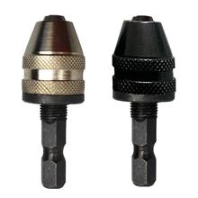 LHX BXY121 1/4 Keyless Drill Bit Чак M8x0.75MM Изменить Адаптер Конвертер Шестигранным Хвостовиком Зажима Инструмента Отвертка Сверла Патроны