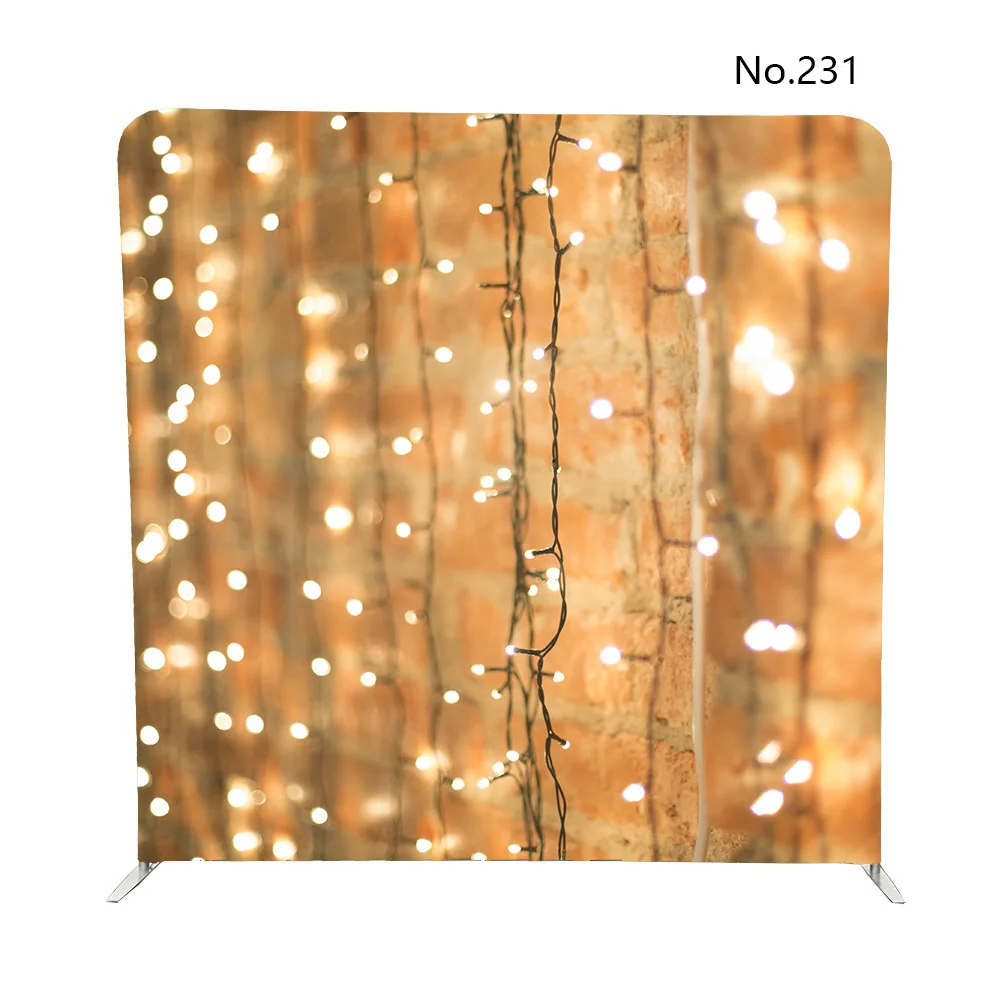 Christmas electric garland on white brick wall background for tension fabric pillowcase backdrop | Дом и сад