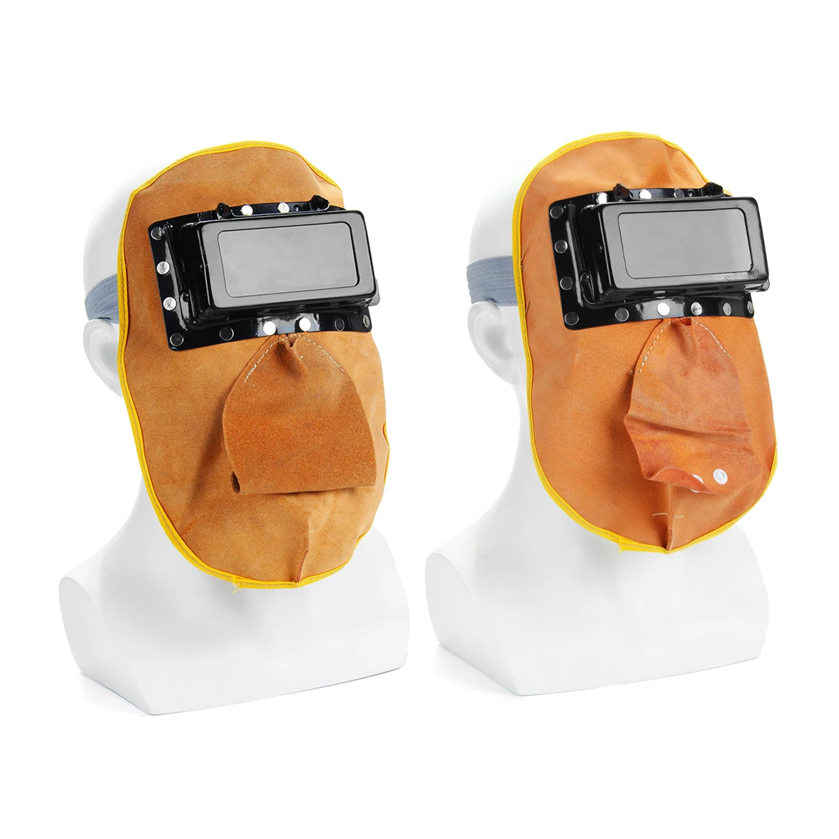 SAFURANCE Leather Hood Welding Helmet Mask Solar Auto Darkening Filter