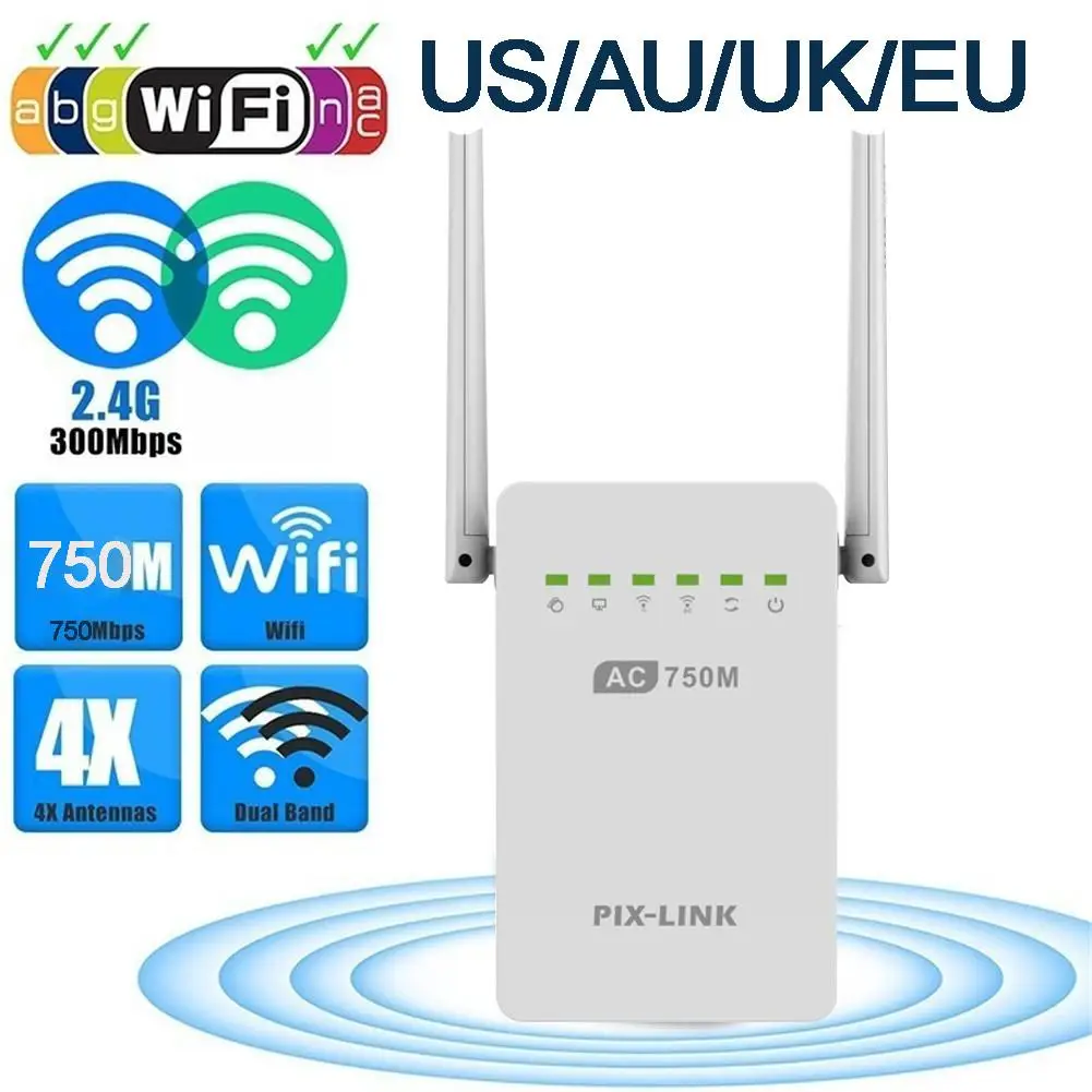

New Repeater750M Dual Antenna Amplifier Network Extender Repeater Wireless WIFI Signal Booster Router Repeater