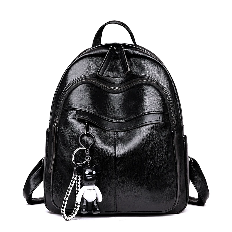 

Vintage Women Lattice Plaid PU Leather Backpack Famous Brand Design Female Ladies School Bag For Woman