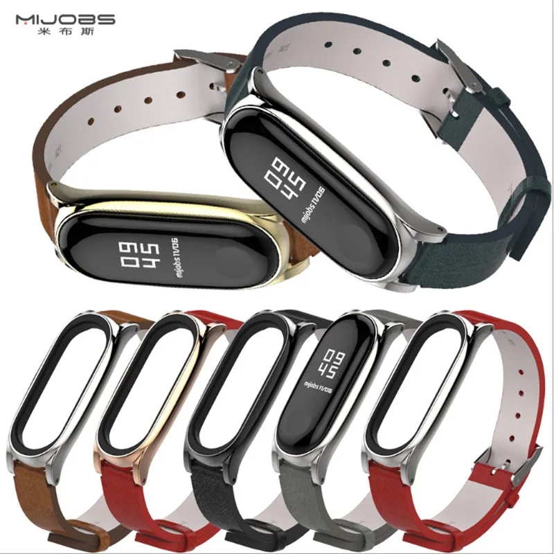 

Mijobs Miband3 PU Plus Wrist Strap for Xiaomi Mi Band 3 Strap Bracelet Miband3 Wristband Smart Watch Correa Mi Band3 Accessories