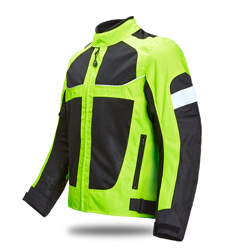 LYSCHY мотоциклетная куртка, мотоциклетная куртка для верховой езды, дышащая мотоциклетная Защитная Экипировка для всего тела, летняя мотоциклетная одежда - Цвет: Зеленый