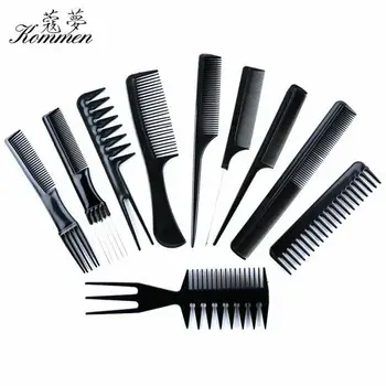

10pcs/set Anti-static Hairdressing Combs Detangle Straight Hair Brushes Girls Ponytail Comb Pro Salon Hair Care Styling Tool