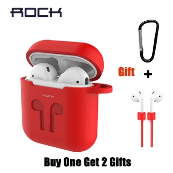 

ROCK Silicone Soft Earphone Case for Apple Airpods Wireless Bluetooth Headphone Earphone Protector Case for Air Pods Case