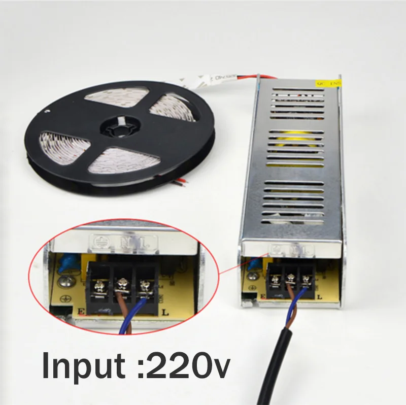 12V Питание 5A 10A 12.5A 15A 20A 30A светодиодный драйвер адаптер светильник ing Трансформеры 60 Вт/120 W/150 W/180 W/250 W/360 W для светодиодной ленты светильник