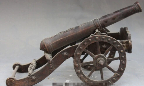 

free shipping Old Chinese Bronze Tang Dynasty Artillery Cannon Artillery Cannons Equip Weapon