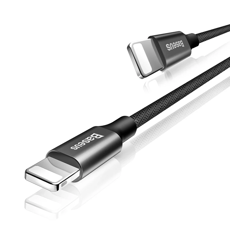 Baseus сверхдлинный USB кабель для iPhone Xs Max Xs XR 8-контактный кабель передачи данных для быстрой зарядки для IOS 5 м 3 м USB кабель для iPhone X 8 7 6 5 - Цвет: Black