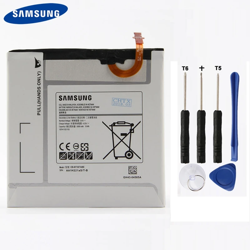 

Original Samsung Battery EB-BT367ABA EB-BT367ABE For Samsung Galaxy Tab A2S 8.0 T385 T380 2017 Version Batteries 5000mAh