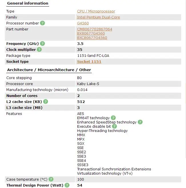 Intel Pentium PC Настольный компьютер процессор G4560 ЦП LGA 1151-14 нанометров двухъядерный работает исправно