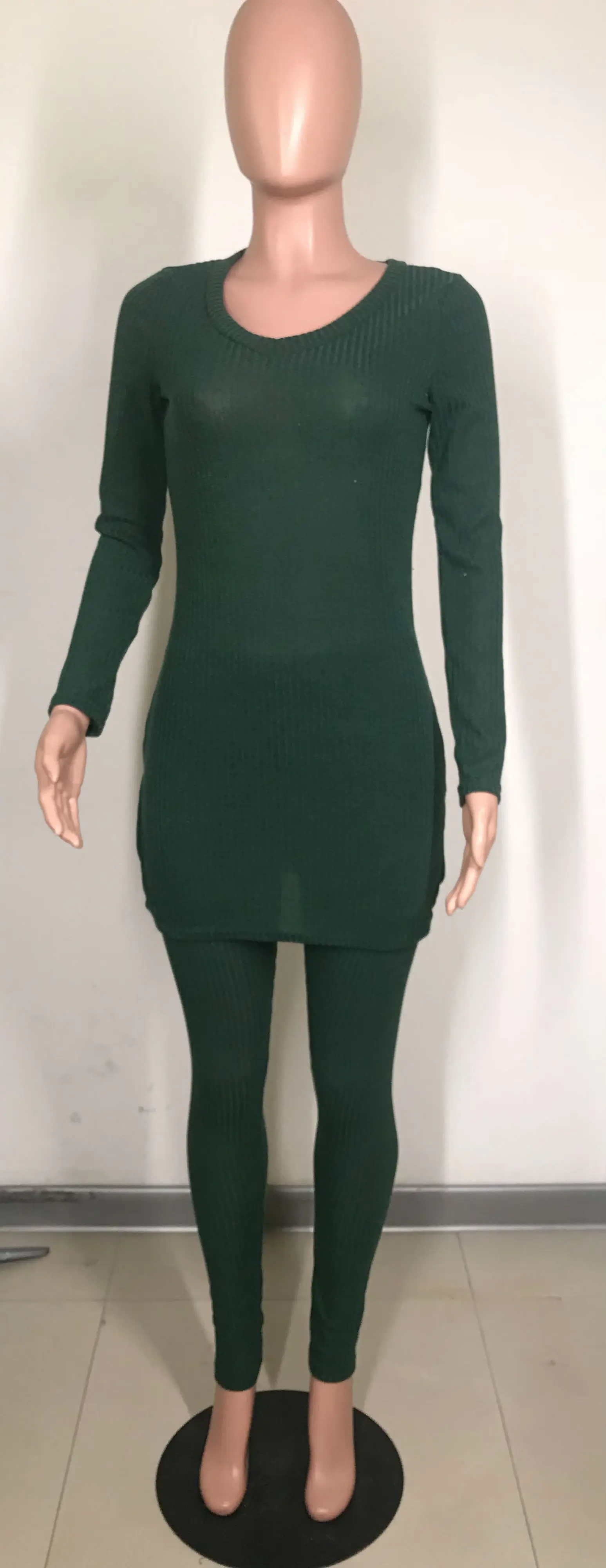 2 Two Piece Set Women Clothes Autumn Winter Outfits Long Sleeve Knit Sweater Tops+Bodycon Shorts Suit Sexy Matching Sets