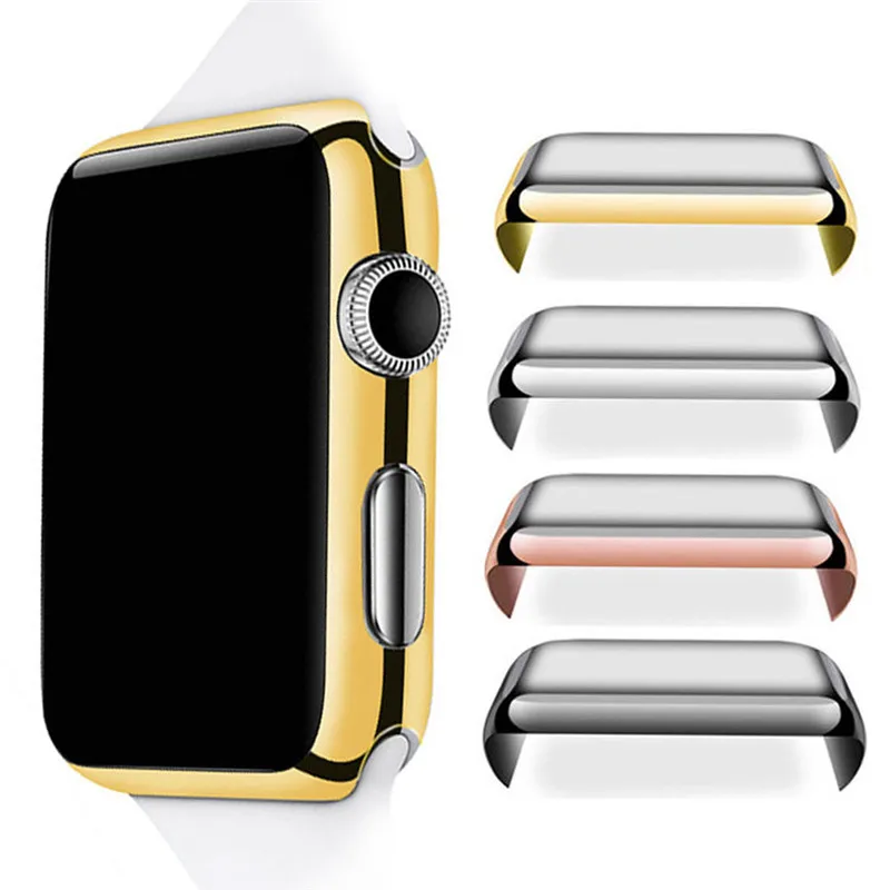 

Watch Accessories For Apple Watch 38mm 42mm Protective Snap-On Case With Built-in Screen Protector Full Cover For iWatch PC Case