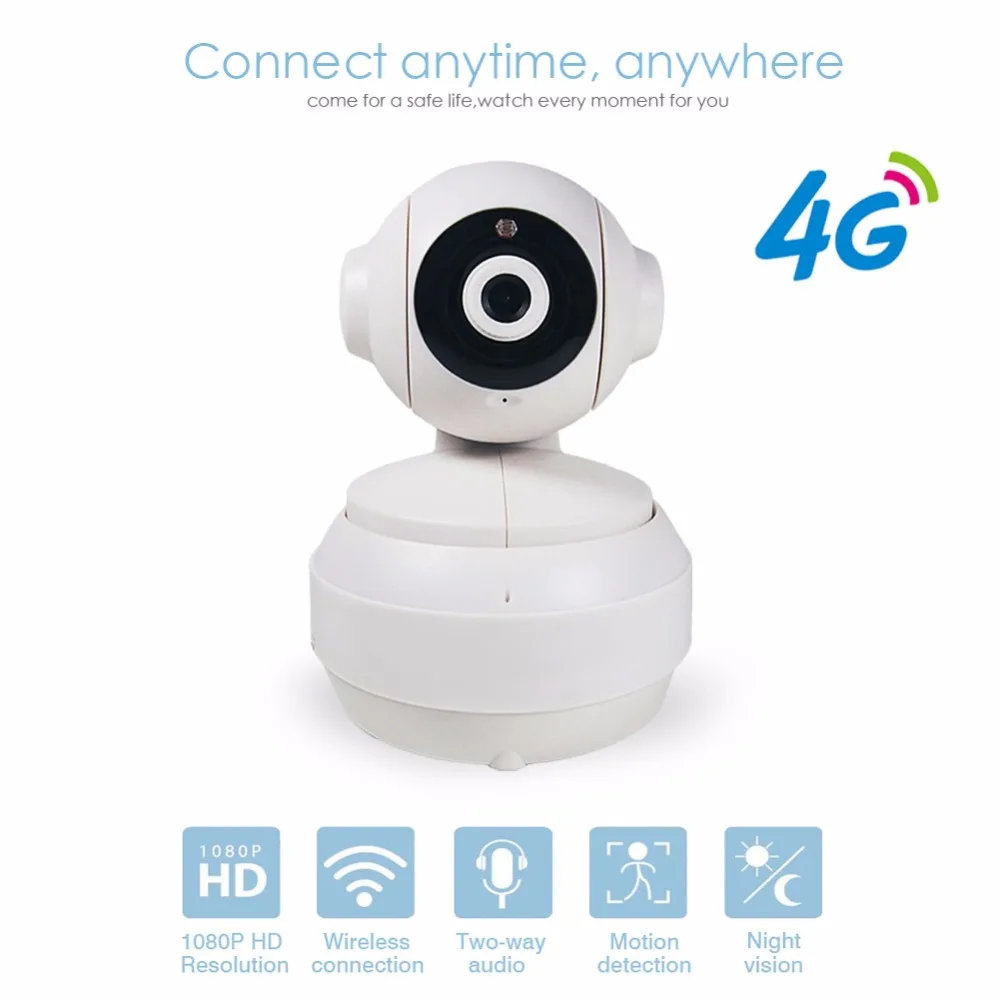

IP Camera 3G 4G SIM Card Wi-Fi Wireless Indoor Baby CCTV Security GSM 960P 720P HD IR Night Vision Audio Dome LTE Network Camera