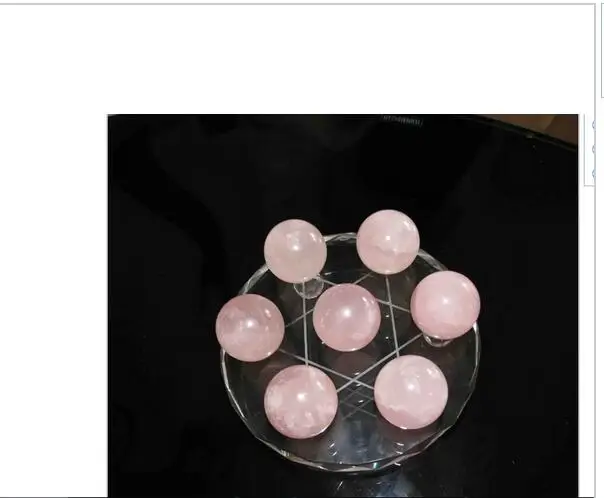 SCY fa880043054&lt&lt&lt 7 rare 40mm nature rose Seven-star array crystal sphere balls+ glass stand | Дом и сад