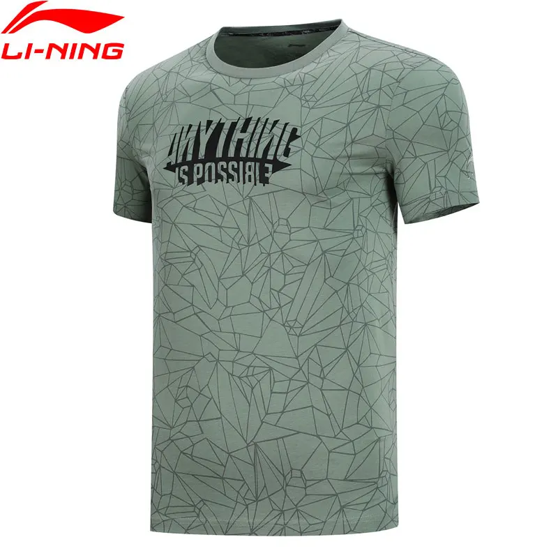 Мужская футболка Li-Ning дышащая 100% хлопок повседневная удобная с подкладкой