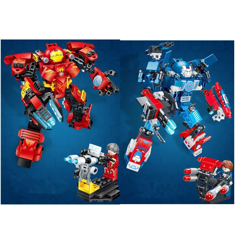 

DC Marvel Avengers Super Heroes Iron Man With Hulkbuster Figures Building Blocks Bricks Kids Toys juguetes Compatible With Lego