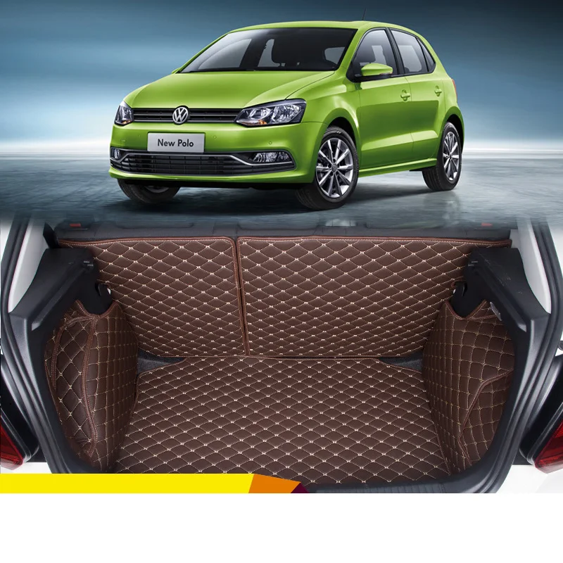 

custom fit pu leather car trunk mat cargo mat for volkswagen POLO mk5 2009-2017 5d cargo liner