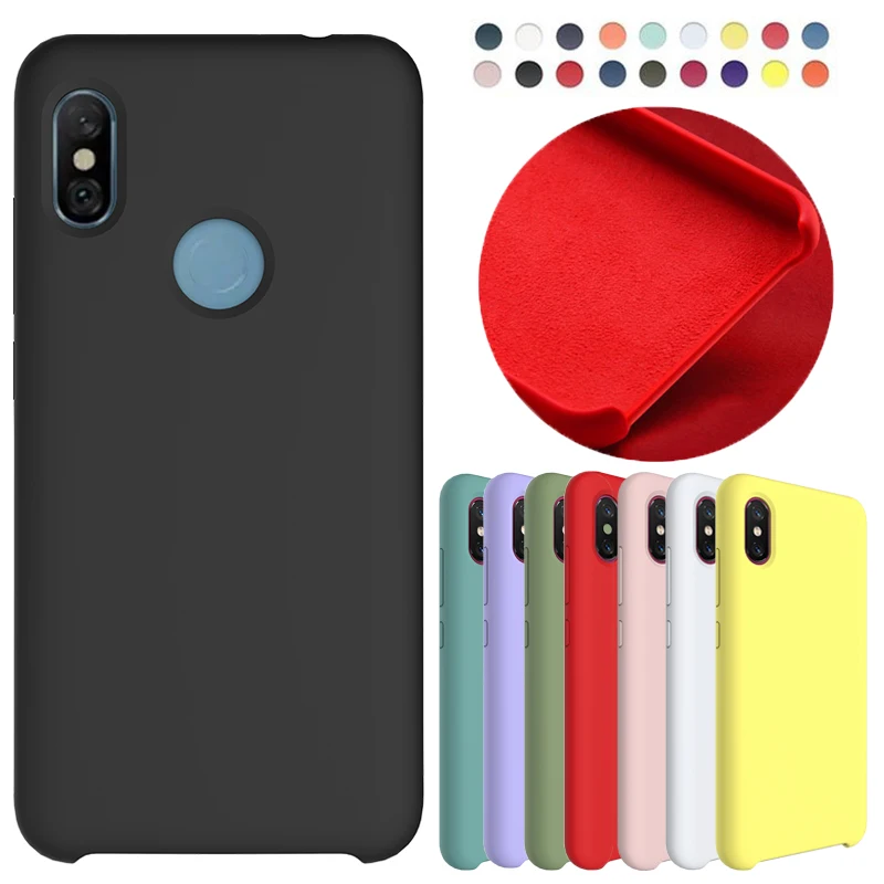 

Original official Style Silicone Phone Cases For Xiaomi Mi8 Mi 8 SE lite Pro A2 6X Soft Back Cover Capa For Redmi Note 6 Pro