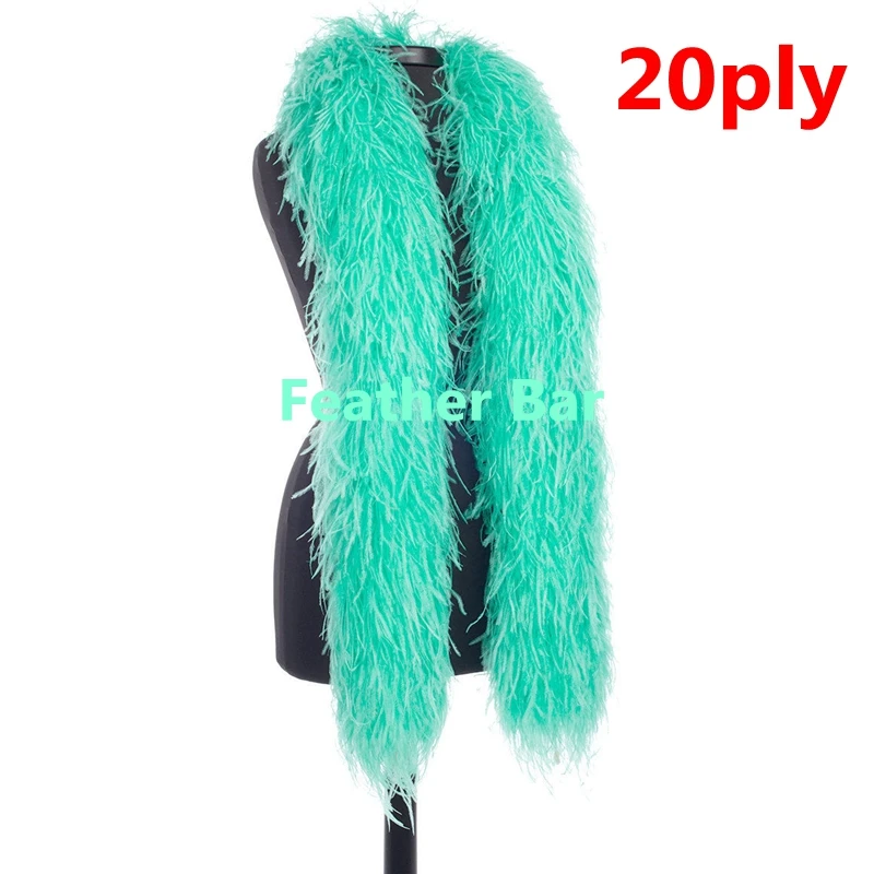 

10meters Ostrich Feather Boa Wedding Feather Mint green color 20ply 1ply 5ply 2ply 26ply