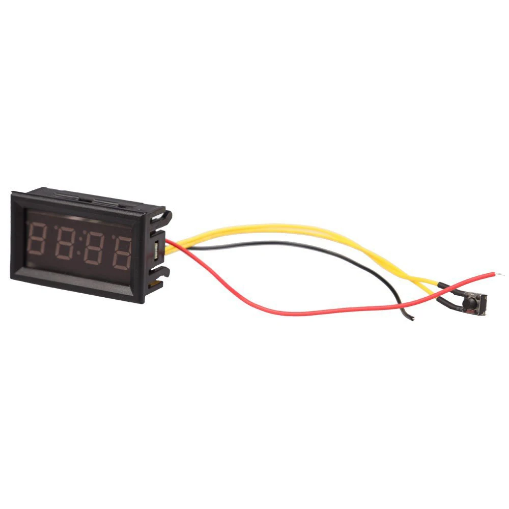 

4 Digit 0.4inch LED Digital Electronic Clock for Car Motorcycle Motor (Blue)